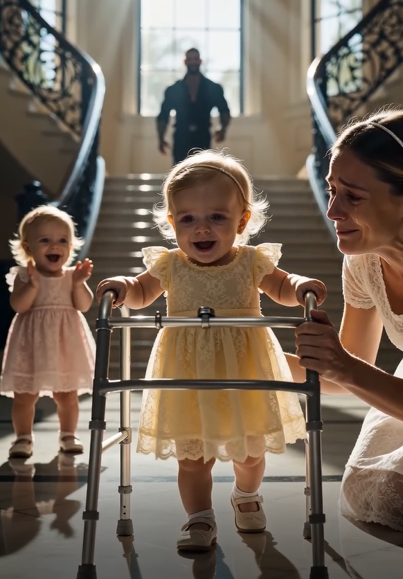 The maid secretly helped my paralyzed daughter take her first steps while the rest of my family had already given up on her.