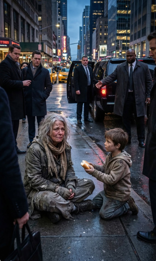 "Everyone Ignored The Homeless Woman Until One Boy Offered Her Bread… What Happened Next Exposed A 15-Year Family Secret."