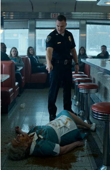 "The coffee pot shattered before Martha Lane could stop her hands from shaking. Glass exploded across the diner floor. Hot coffee spread beneath the counter. Customers froze. Forks stopped halfway to mouths. Conversations died instantly. Officer Daniel Cross stood over the sixty-eight-year-old waitress, his polished badge catching the morning sunlight. “You need to learn when to stop asking questions, Martha.” The diner fell silent. Everyone knew Martha. She had served coffee, pie, and kindness in this town for decades. Now she looked frightened. Cross held an envelope in his hand. “Sign it.” Martha shook her head. “No.” His smile disappeared. The pressure in the room became unbearable. Then a chair scraped across the floor. Slow. Heavy. Deliberate. Every head turned. A large man in a black leather jacket stood from a booth beneath an old Coca-Cola sign. Jax Turner. A biker most people noticed the moment he walked into a room. He calmly crossed the diner and stopped between Martha and the officer. “Wrong move,” he said. Cross laughed. “Well, look at that. A biker with a hero complex.” Jax didn't blink. Martha grabbed his sleeve. “Jax, don't.” But he never looked away from the officer. Instead, he glanced at the shattered coffee pot. Then back at the badge. And quietly said the words nobody expected to hear. “Your own record should scare you more than I do.” The room stopped breathing. Cross's smile vanished. His hand drifted toward his belt. Jax's eyes followed it. “Careful,” he warned. For the first time that morning, the officer looked nervous. Because he suddenly realized something was very wrong. And whatever Martha had hidden... This biker already knew about it. Scroll to the 𝘾𝙊𝙈𝙈𝙀𝙉𝙏𝙎 for the full story