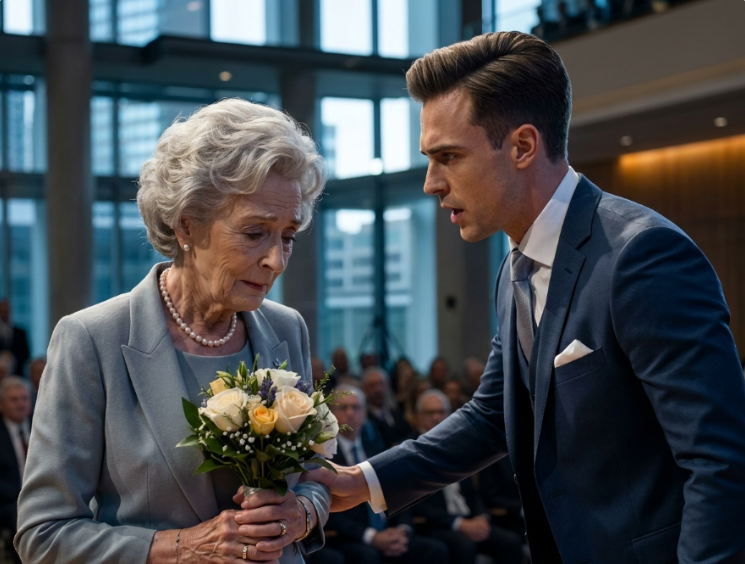 He Dragged His Old Mother Off the Company Stage — Then the Chairman Called Her the Real Founder