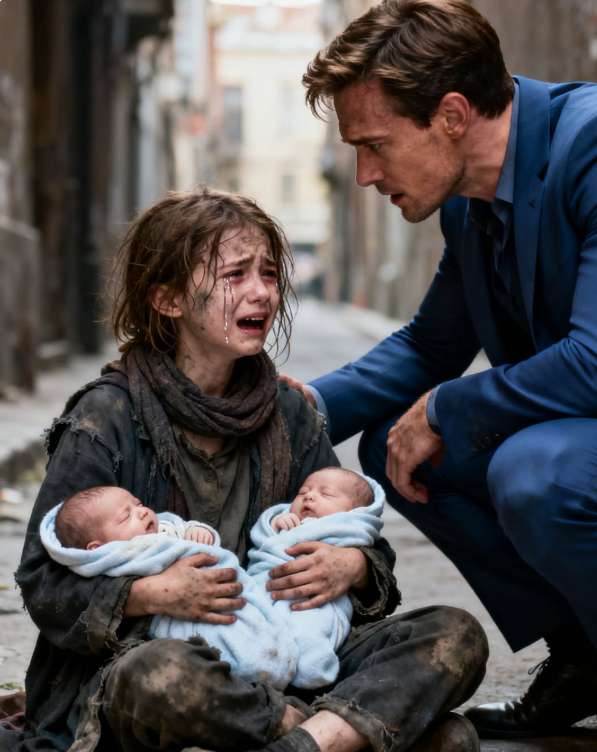 tr.A Billionaire Found a Homeless Girl Holding Twin Babies—What She Revealed Left Him Speechless