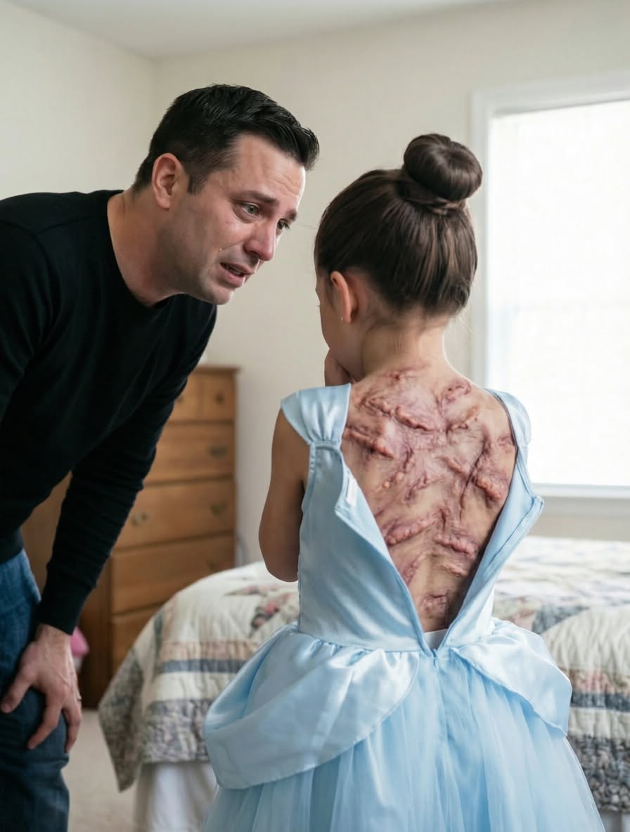 My 6-year-old daughter sent me a text saying, “DAD, COME TO MY ROOM. JUST YOU.”—then she turned around and showed me the handprints covering her back. I thought I was taking her to a piano recital that day, until one terrifying secret exposed the people she had been afraid of all along...