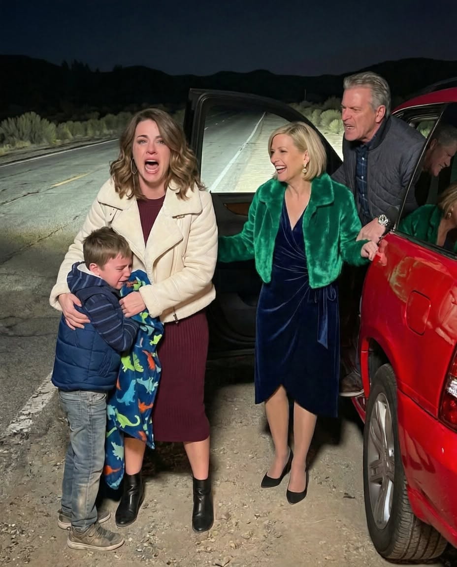 My parents kicked me and my six-year-old son out of the car at 2 AM on a freezing desert highway with nowhere to go. My mother smiled as the taillights disappeared into the darkness, while my father acted like we no longer existed. They thought they had ended our story that night. They couldn't have been more wrong...