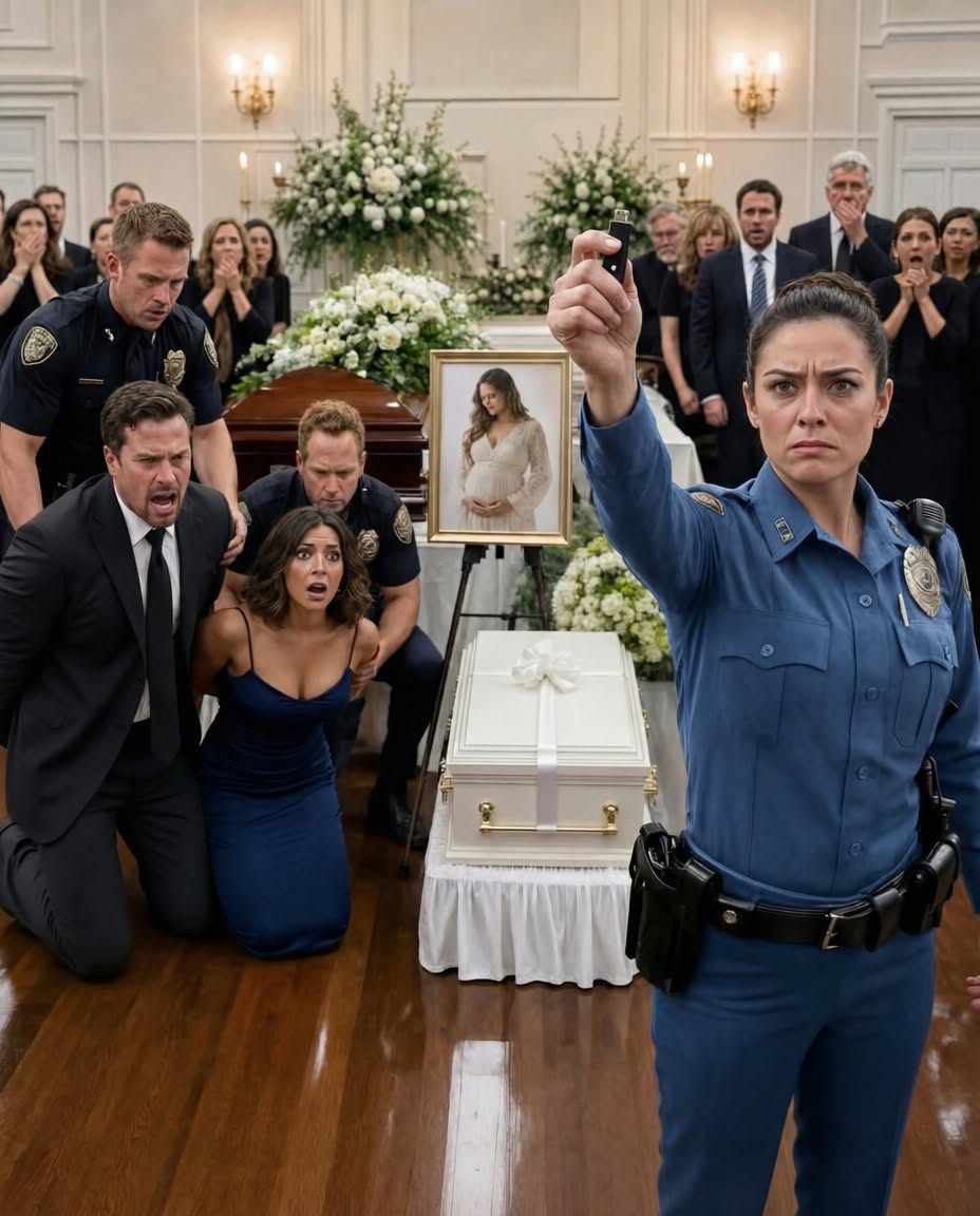 I stood beside my sister’s coffin, one hand on the tiny casket ribbon meant for the baby she never got to hold, when her husband walked in with his mistress on his arm. My bl:ood ran cold. ‘You really thought I wouldn’t find out?’ I said, flashing my badge. For weeks, I’d gathered every lie, every message, every trace of bl:ood. And when I exposed him in front of everyone, his smile vanished—but that was only the beginning.