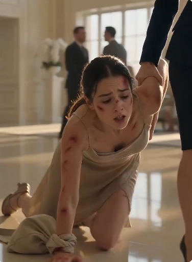 "When the Woman in White Dragged a Bruised Stranger Across the Solmere Lobby — What She Reached for in Her Torn Bag Made the Resort Hold Its Breath