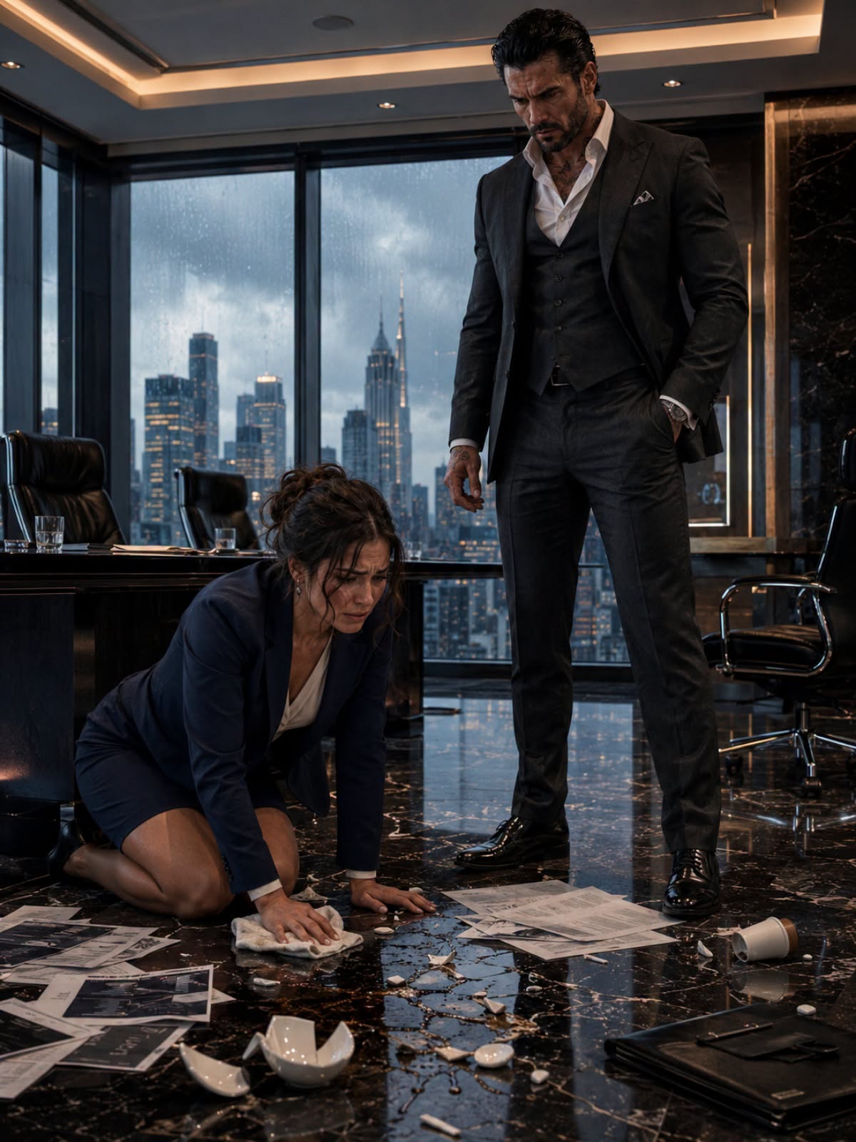 She Broke Down Because She Couldn’t Close Her Injured Hand—Then the Feared Mafia Boss Knelt Beside Her, Did Something No One Expected, and Left the Entire Room in Tears