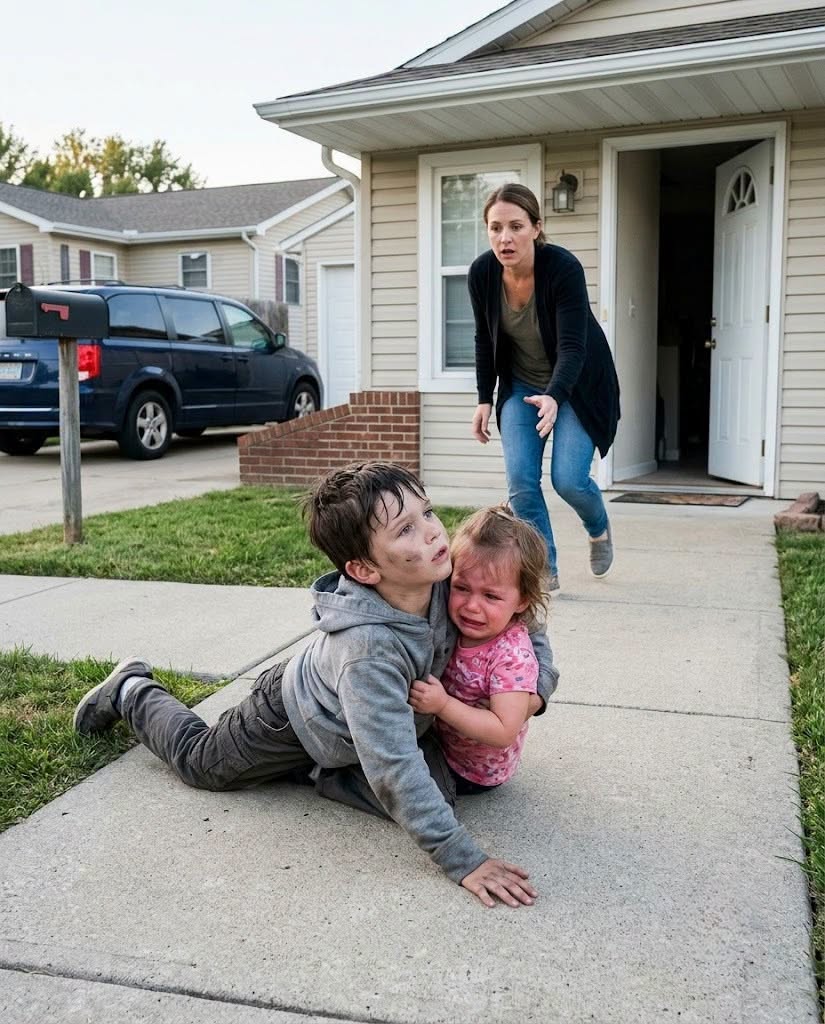 MY 6-YEAR-OLD NEPHEW DRAGGED HIS BROKEN LEG SEVEN SIDEWALK BLOCKS TO MY HOUSE WITH HIS 3-YEAR-OLD SISTER CRYING IN HIS ARMS. THEN HE WHISPERED: "SHE LOCKED US IN THERE AGAIN."