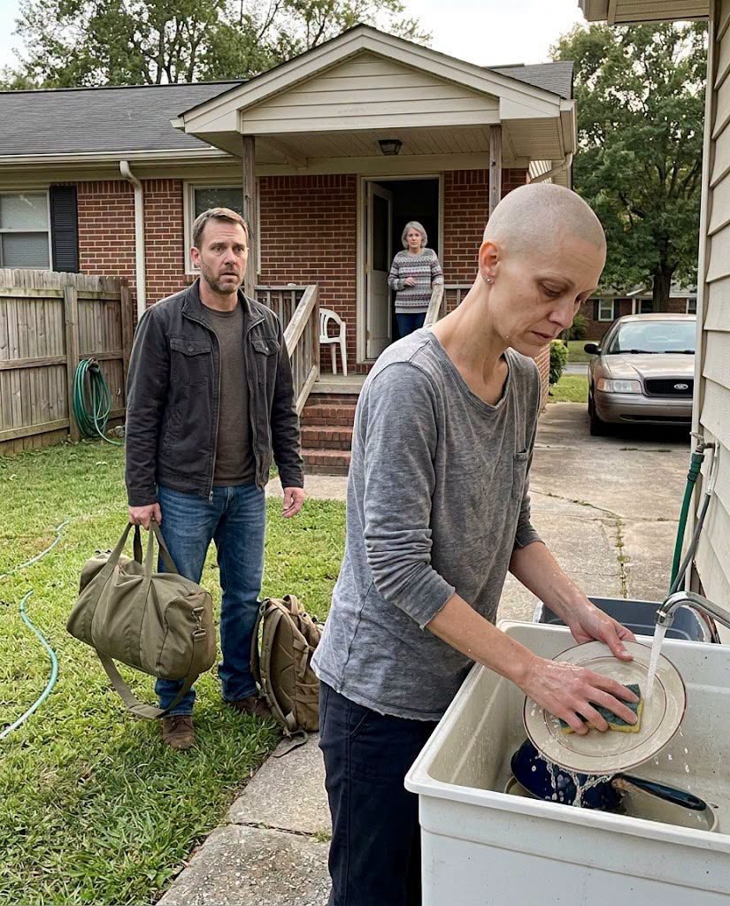 For four years, I sent almost $100,000 back home while I was overseas. Then I returned without telling anyone and found my wife BALD, painfully thin, washing dishes behind the house. “She did this to herself,” my mother said. But Gwen was hiding a truth that would destroy me.
