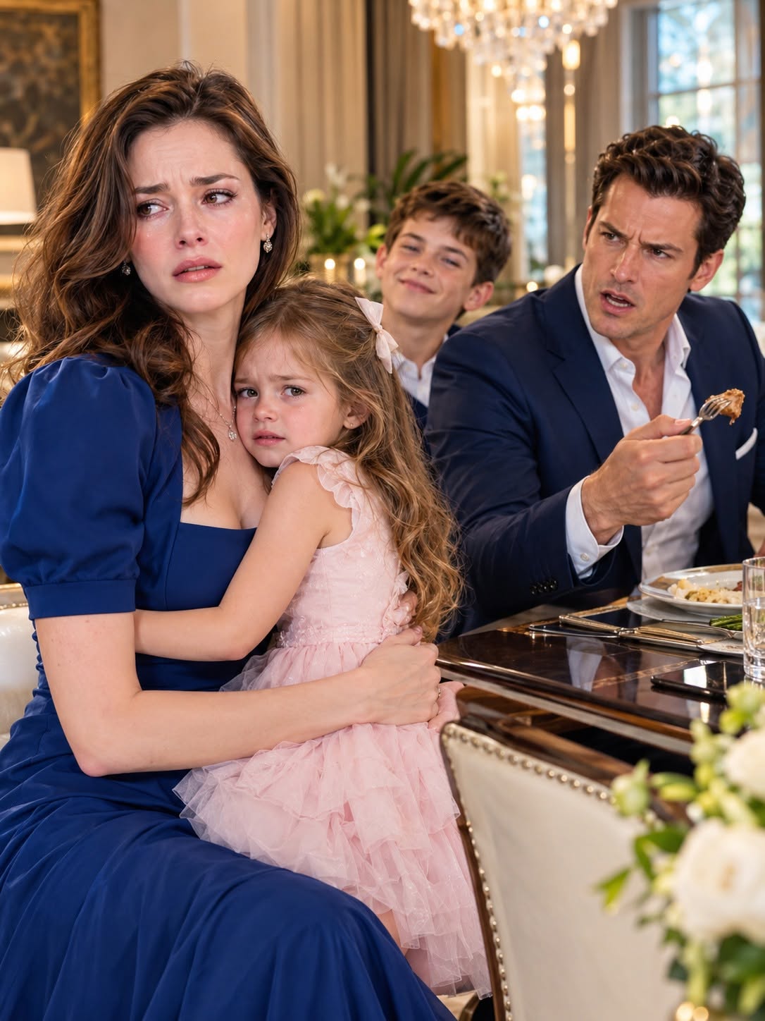 My daughter came out of school, took my hand, and said, “Mom, divorce Dad. He doesn’t love us.” That night, over a single chicken drumstick, my husband humiliated her again and removed me from the family group chat for the twenty-eighth time. I didn’t argue. I held my daughter close and made a decision he never believed I would actually follow through on.