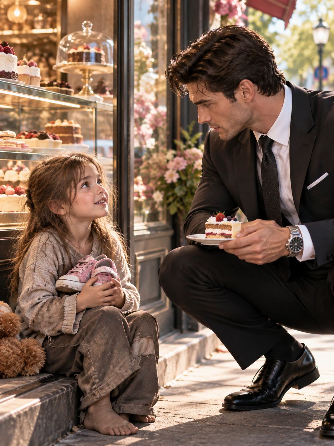A Poor Girl Traded Her Shoes For A Slice Of Cake—Then A Billionaire Saw Her Birthmark And Went Pale