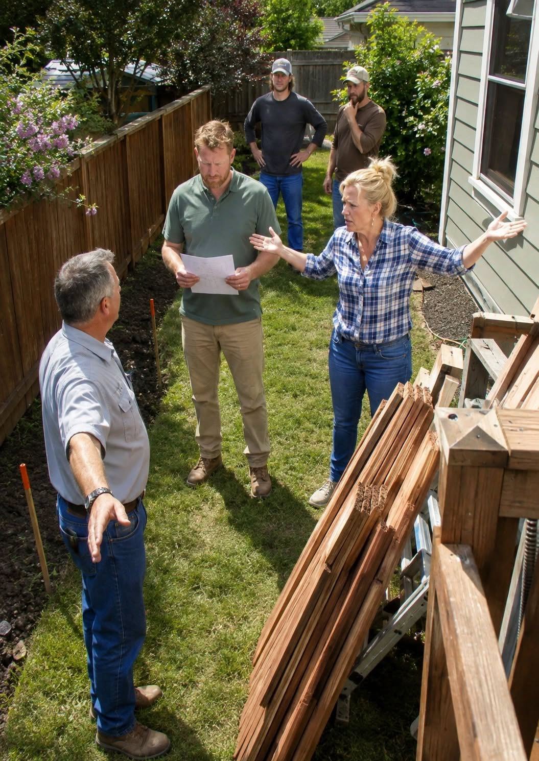 My neighbor ripped out my fence to make room for her dream deck, smiled at me, and said, “Complain as much as you like—by tomorrow morning, your yard will look just like mine.” I did not argue with her. I pulled out the survey from my closing documents, and five inches of cedar was about to make her renovation cost far more than the fence ever had.