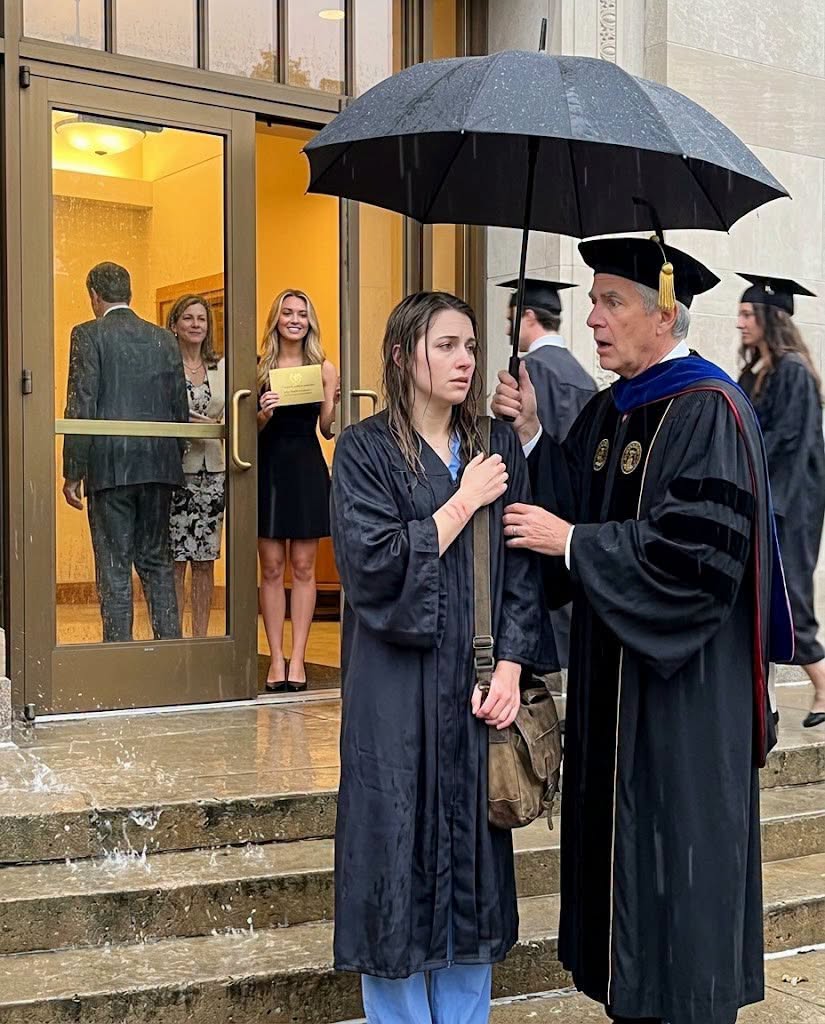 My father refused to let me attend my own medical school graduation because my stepmother wanted my VIP ticket for her daughter. He laughed in my face, called me insignificant, and shoved me out into the pouring rain while they walked inside to celebrate what they thought was someone else's achievement.
