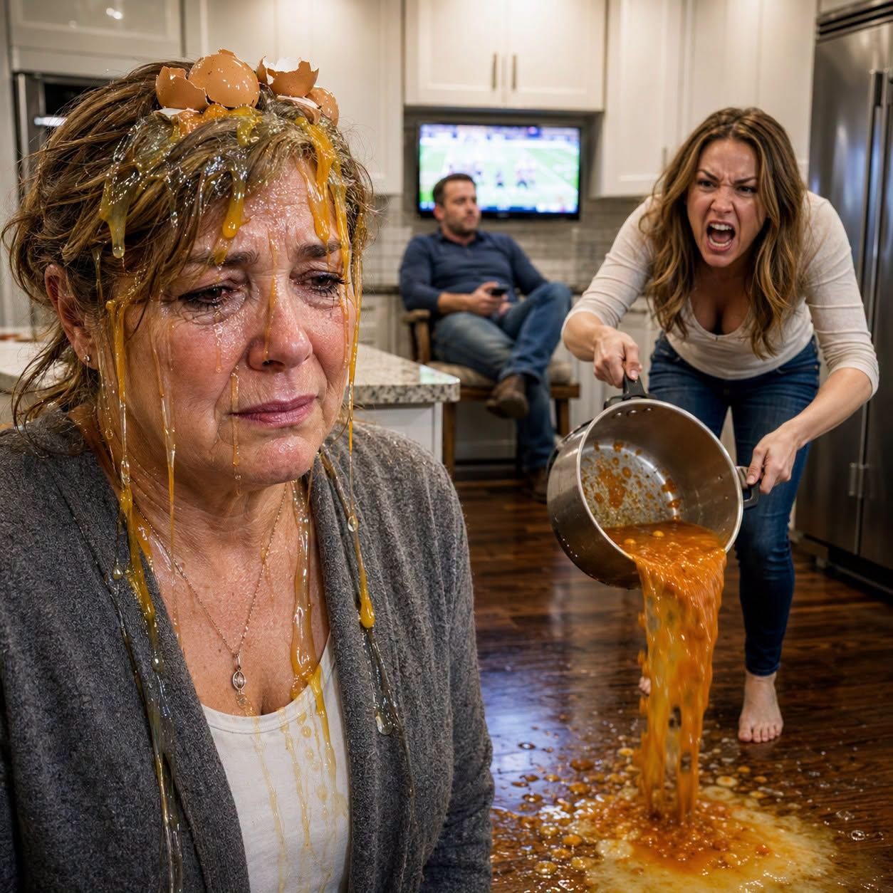 I was preparing Easter dinner when my daughter-in-law swept into the kitchen, tasted the sauce, and spat, “You call this cooking? No wonder everyone avoids your food.” My son stood beside her, smirking without saying a word. I quietly removed my apron and smiled. “Then you won’t need my house for your party.” Minutes later, I canceled the celebration, changed the locks, and handed them an eviction notice instead of Easter dessert.