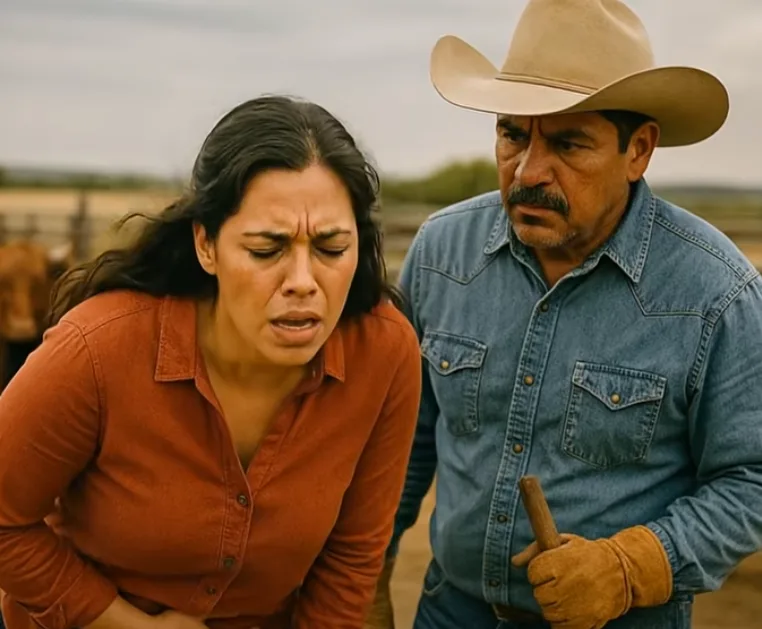 "I can't keep quiet anymore," she whispered, her voice trembling. The rancher stopped in front of the barn door, sweat dripping down his forehead... and what he did next left the whole town breathless. It wasn't a passionate crime, nor an accident: it was a