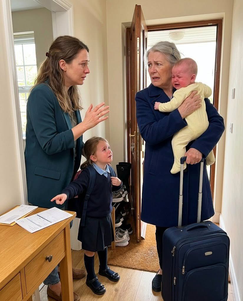 My mother told my six-year-old, "Stay quiet, or your mom never sees her baby again." She packed formula beside a notarized travel consent saying I was too unstable to keep custody. I reached her front door as she lifted the car seat. When Emma said, "Grandma, that's Lily," the suitcase slipped from Mom's hand.