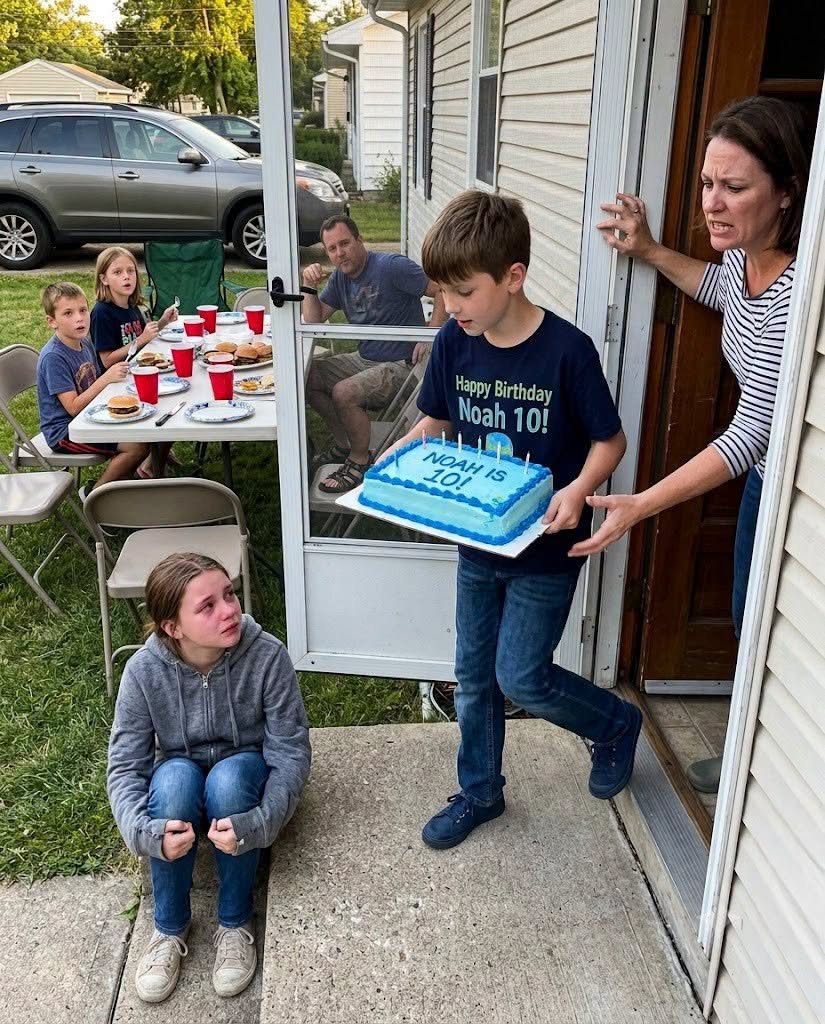 At our family reunion, my aunt pushed my foster daughter away from the children’s table and called her a temporary guest. The cousin whose birthday we were celebrating carried his cake outside, sat beside her on the steps and refused to return until my aunt left.