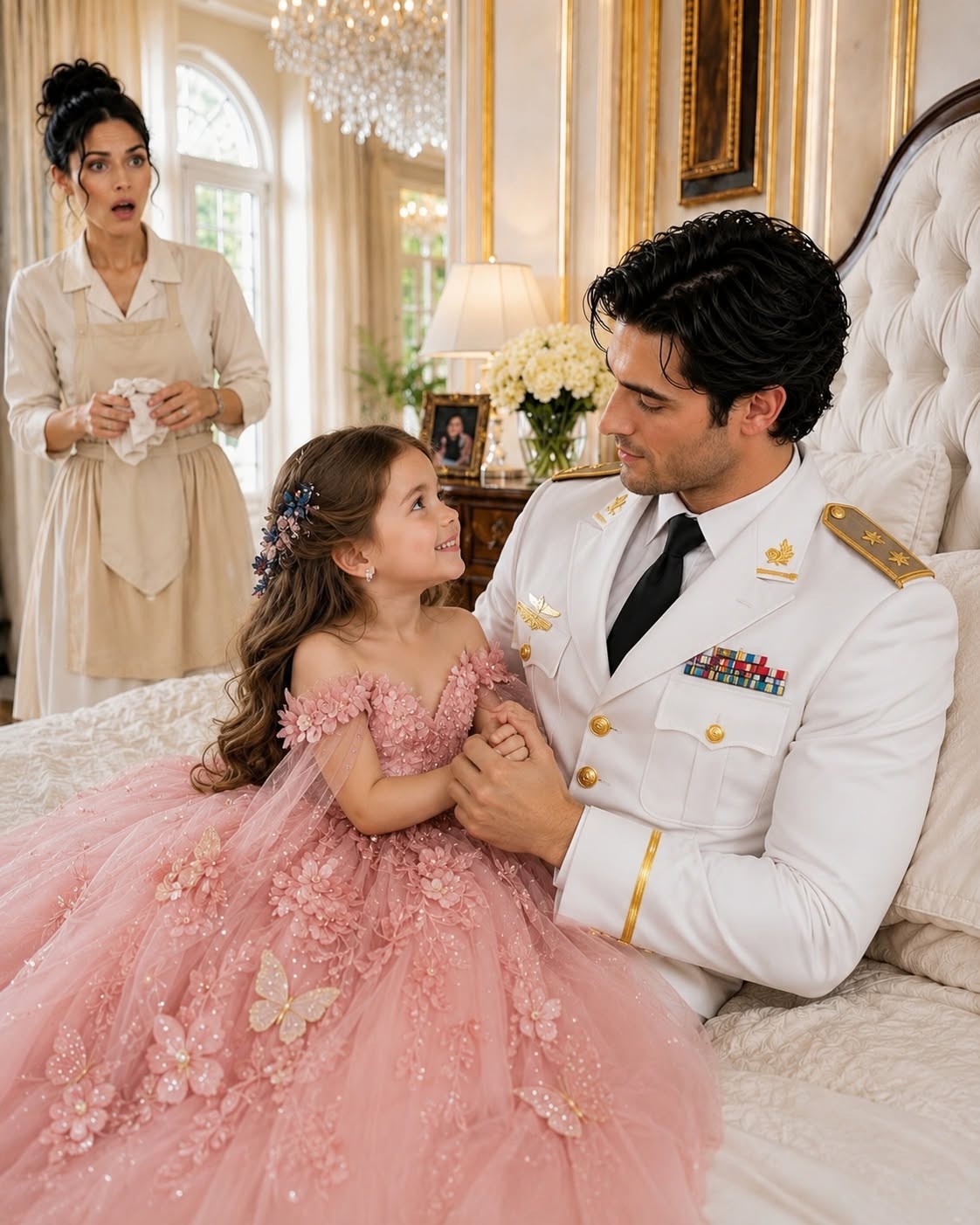 Damian Volkov had fired every nurse who dared enter his room, and the entire mansion had learned to fear the dying mafia boss behind the forbidden door. But when my deaf four-year-old daughter slipped inside and placed her tiny hand over his failing heart, the ruthless man whispered something that made every guard in the hallway freeze.