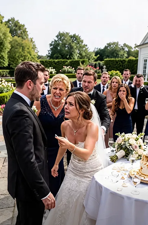 On My Wedding Day, My MIL Ordered Me to Serve 30 Men. When I Refused, My Groom Slapped Me Twice—What Happened Next Stopped the Entire Wedding.