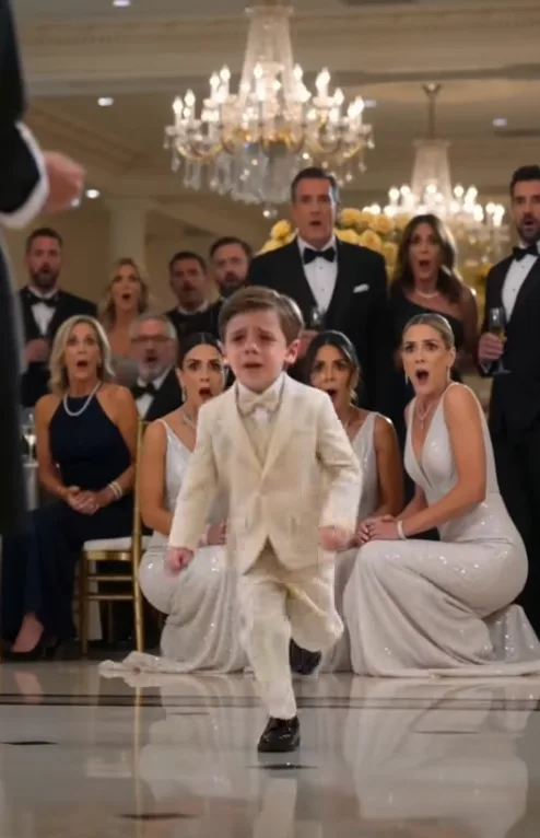 An entire billionaire family waited for a little boy to choose his future mother… but the child ignored every elegant woman in the ballroom and walked straight toward the crying maid by the door.