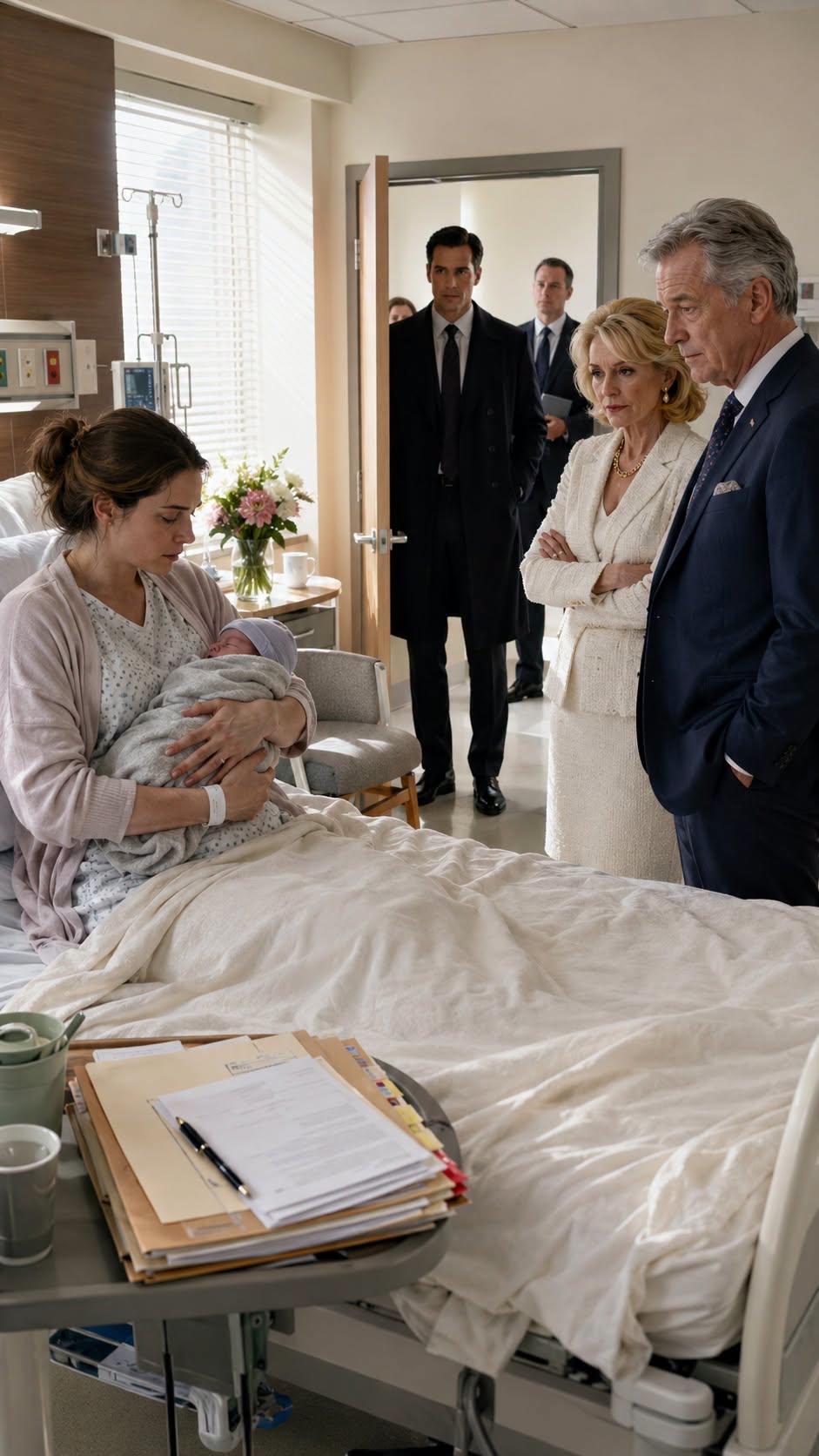 "The nurse had only just placed my newborn son back into my arms when my parents entered the recovery room.