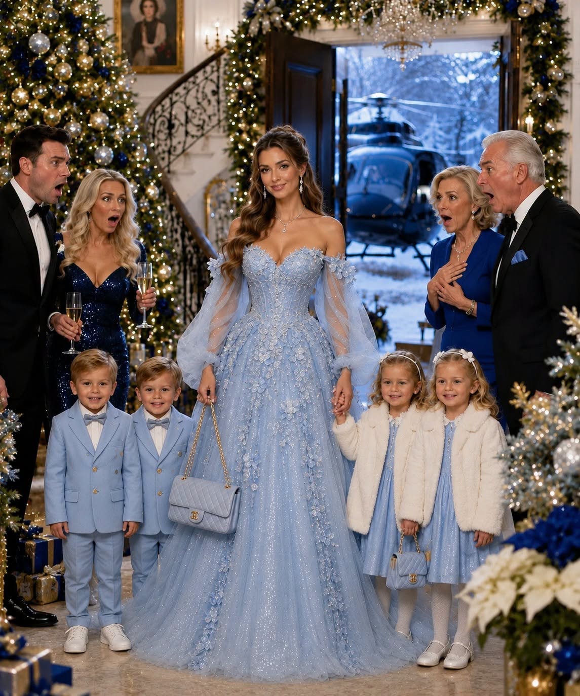 He Invited His “Childless” Ex-Wife to Christmas Dinner to Humiliate Her—But She Came with the Quadruplets He Had Abandoned