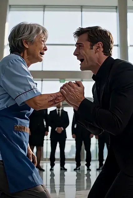 THE BILLIONAIRE CEO KNEELED BEFORE AN ELDERLY JANITOR—THEN ONE SCAR REVEALED THE MOTHER HE HAD SEARCHED FOR HIS ENTIRE LIFE
