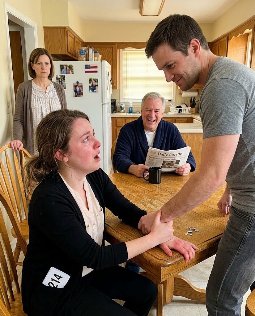 At my parents' breakfast table, my brother hit my piano hand against the oak edge. Dad laughed, "Guess you won't embarrass yourself today." I stayed quiet while the judge outside our door played the recording he had already sent.