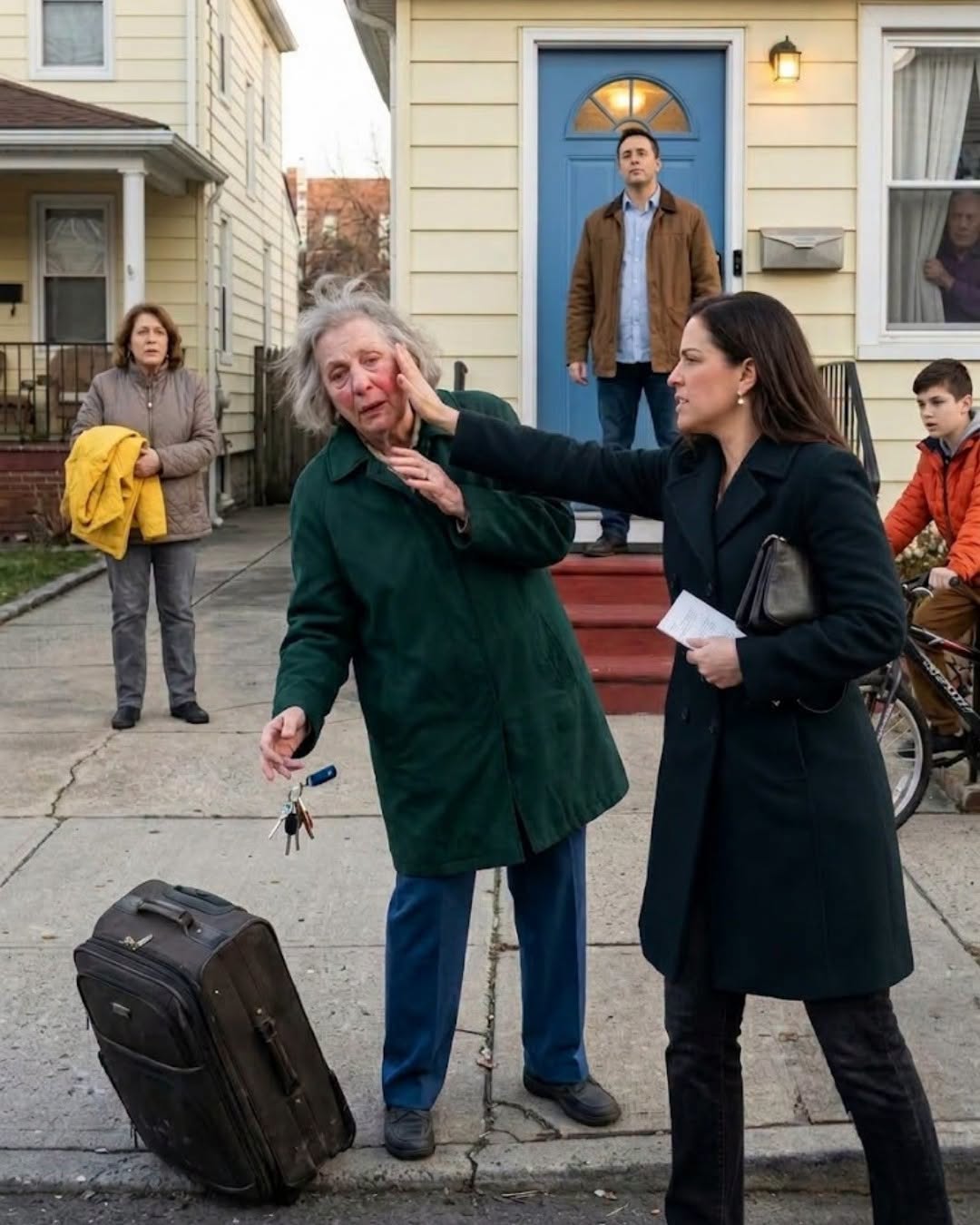 My daughter sold my house while I was in London and waited for me at the front door to tell me: "You don't have a home anymore, Mom." Her husband laughed as if he had just buried me alive. My keys no longer opened the house where I gave birth, became a widow, and grew old. But I smiled, because Daniela didn't know that tonight she hadn't sold a house... she had opened a grave with my family name on it.