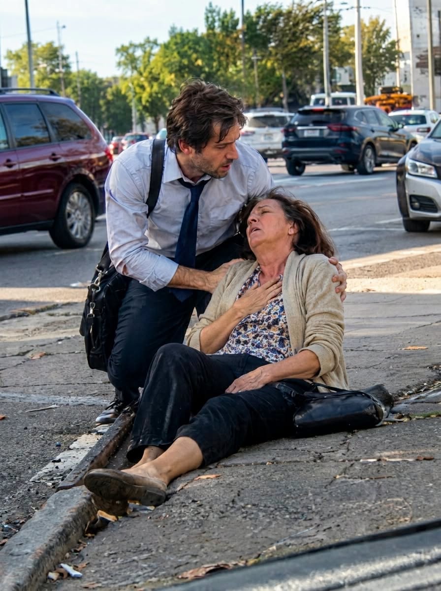 I stopped for a woman dying on the roadside and lost my job for being late, but when I came back for my desk, my whole life changed.