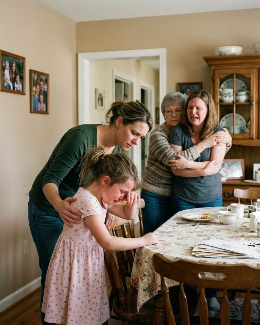 My daughter stopped crying the instant my sister smashed her face into the table. Five years old. One bite of chocolate cake. Unconscious in her little dress while my own mother pinned my arms and hissed, “You'll make Vanessa worse.” Then my daughter's breathing changed. I went dead quiet, and that silence scared my mother more than all the screaming before it.