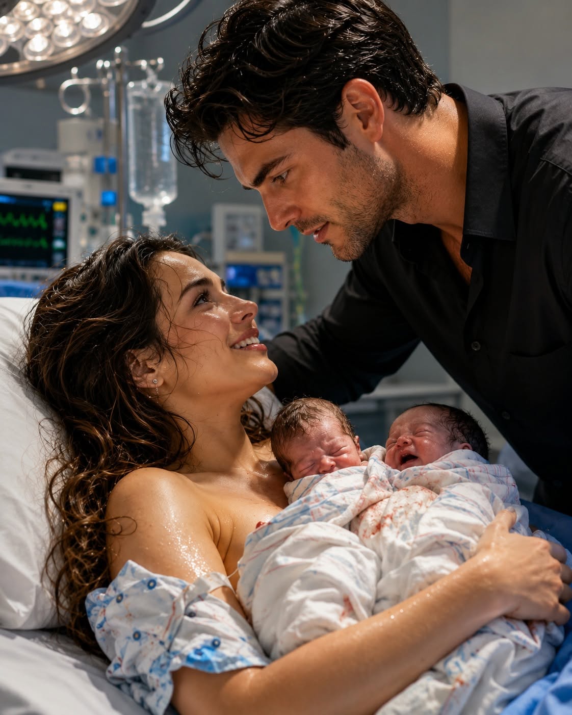 She came into the hospital bleeding, carrying twins who might not survive the night. Then the surgeon stepped into the operating room, looked down at my face, and whispered my name—the same billionaire ex who had shattered my heart five years earlier.
