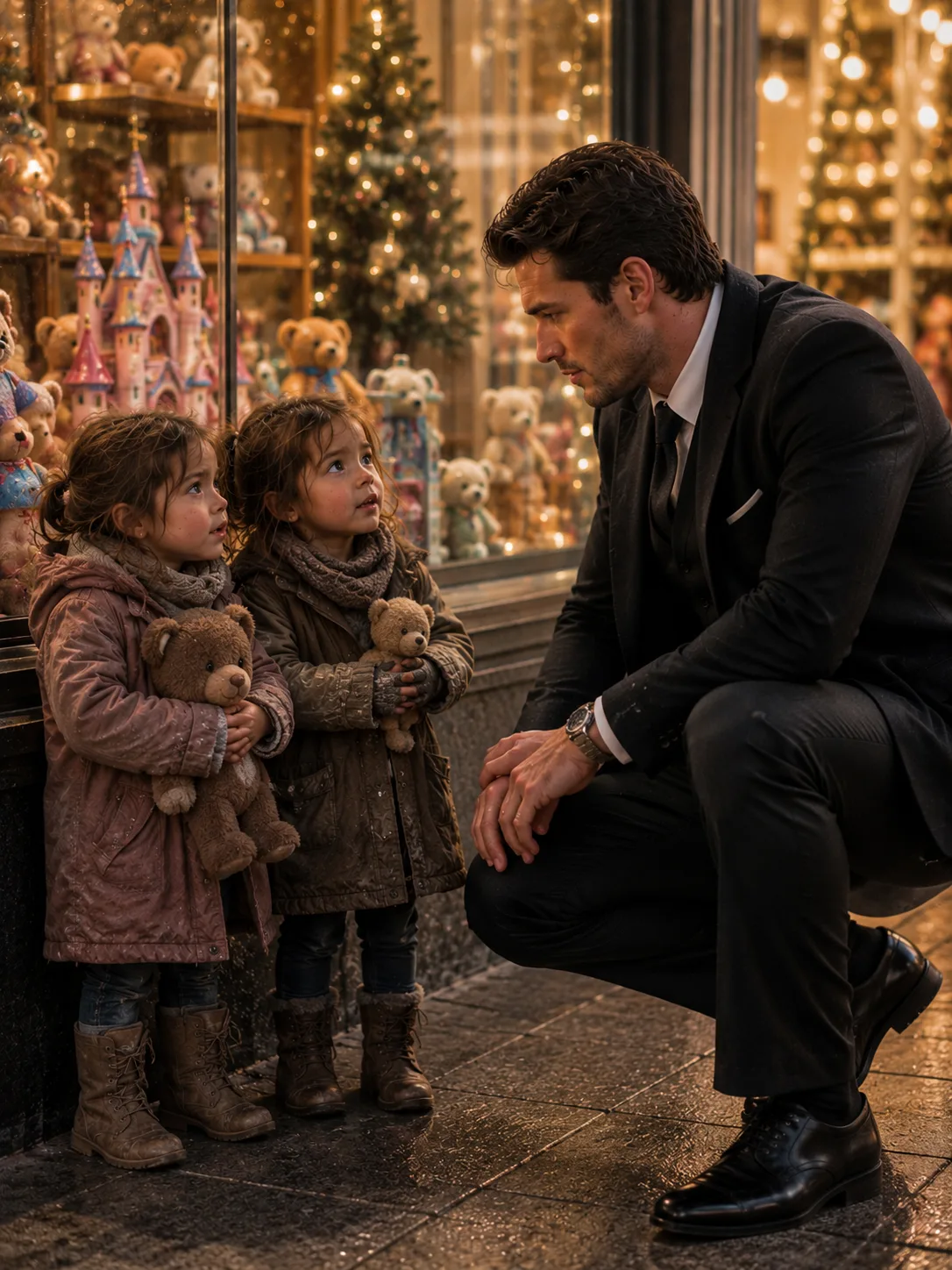 Billionaire Saw Two Poor Girls Watching His Toy Store