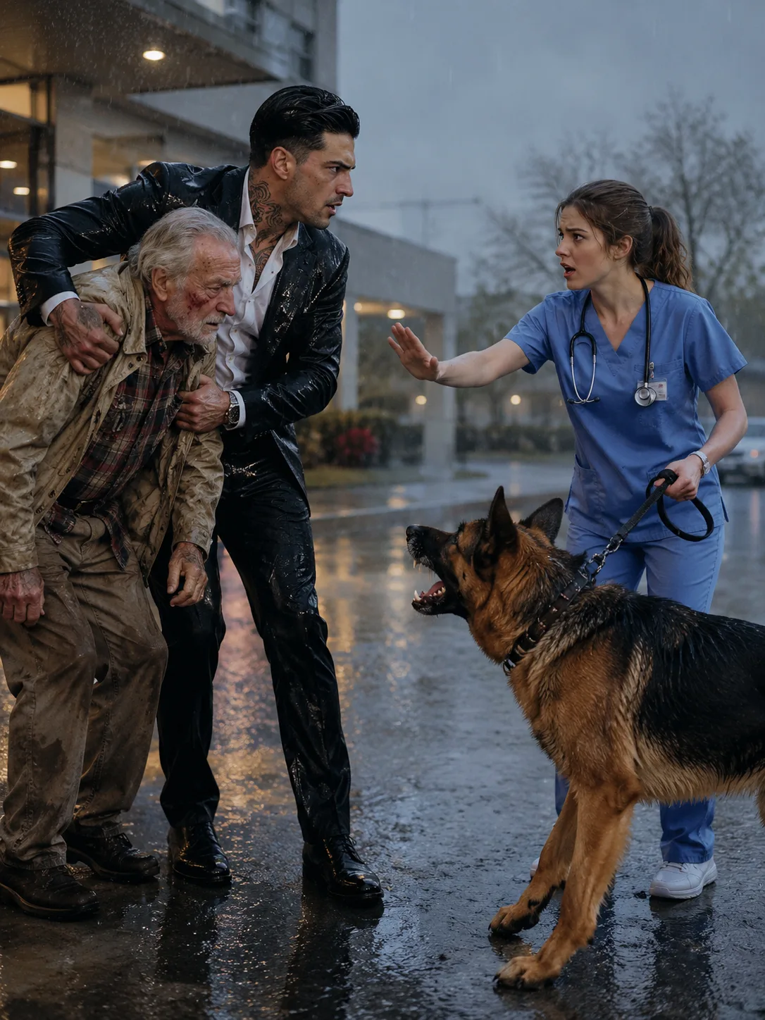 The Injured Mafia Boss And His Father Escaped Into The Night—Until A Poor Nurse And Her Dog Saved Them