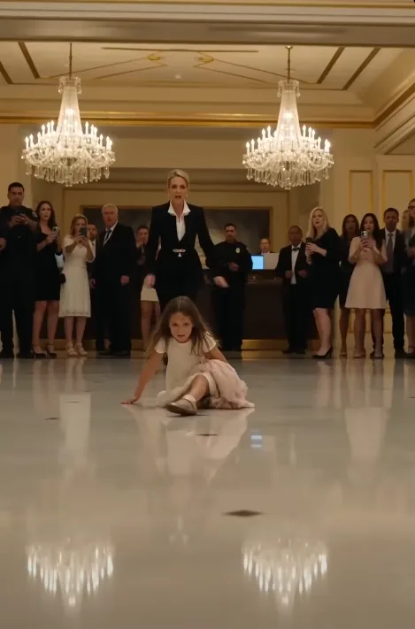 The little girl hit the marble floor hard enough for the entire hotel lobby to turn.