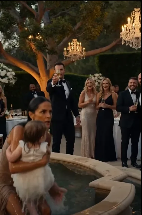 The luxury garden wedding was glowing with wealth and perfection