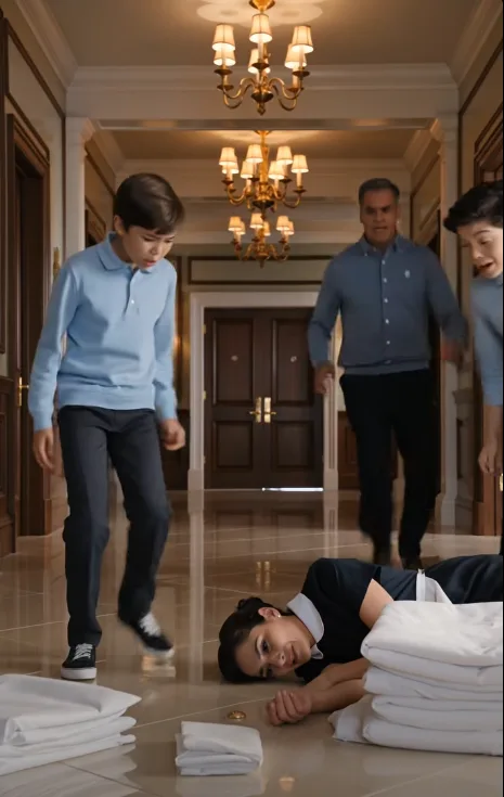 “Dad, help her!”