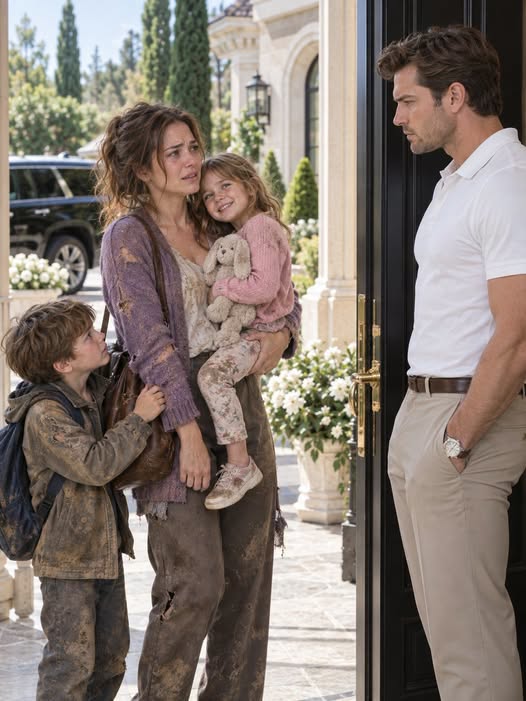 “If you let us stay, I’ll take care of your house for free,” I said, standing at a stranger’s gate with my two children and a single backpack. My husband had thrown me out after 18 years of marriage, insisting that I “wasn’t entitled to anything.” I walked inside without arguing… but that very night, the homeowner recognized a bank figure that could destroy everything my husband had claimed.