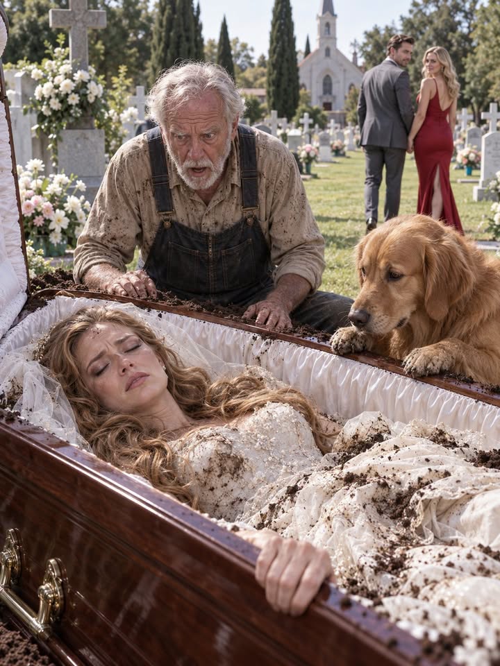 I woke up inside my own coffin, unable to move, convinced it was all a nightmare, until I heard my husband say, “Don’t open it. We already said our goodbyes.” There were only three of us by the grave, and no one knew I was still alive. When the gravedigger heard a knock from beneath the lid, I stayed silent… because I had just realized why my husband was in such a hurry to bury me.