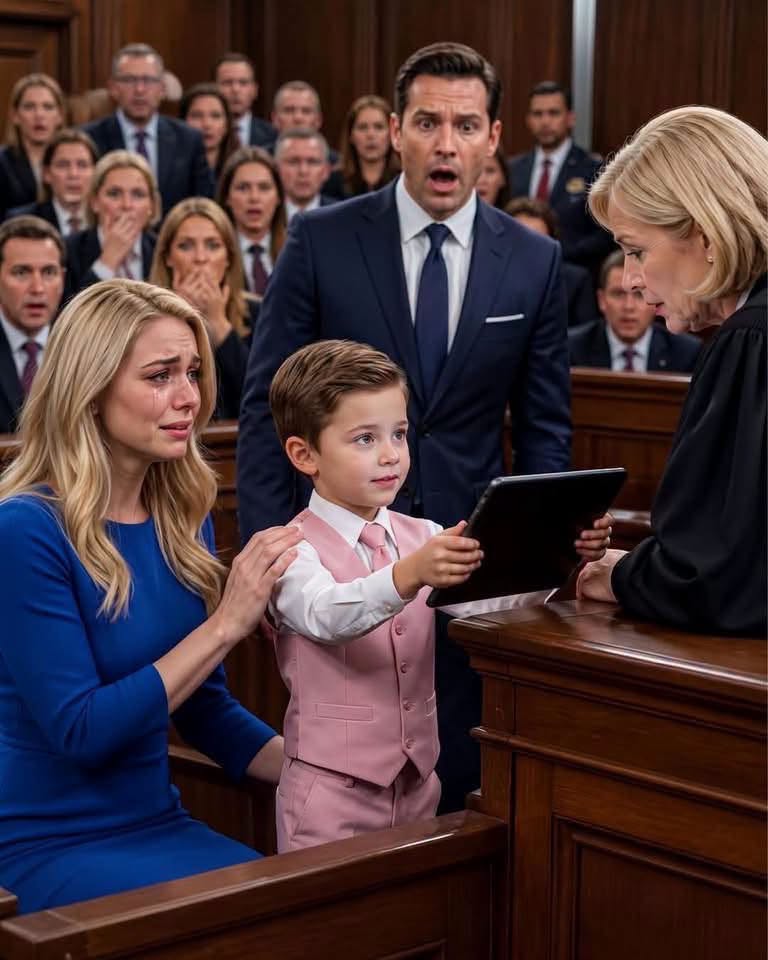 My husband files for divorce, and my 6-year old son asks the judge: 'May I show you something that Mom doesn't know about, Your Honor?' The judge nodded. When the video started, the entire courtroom froze in silence.