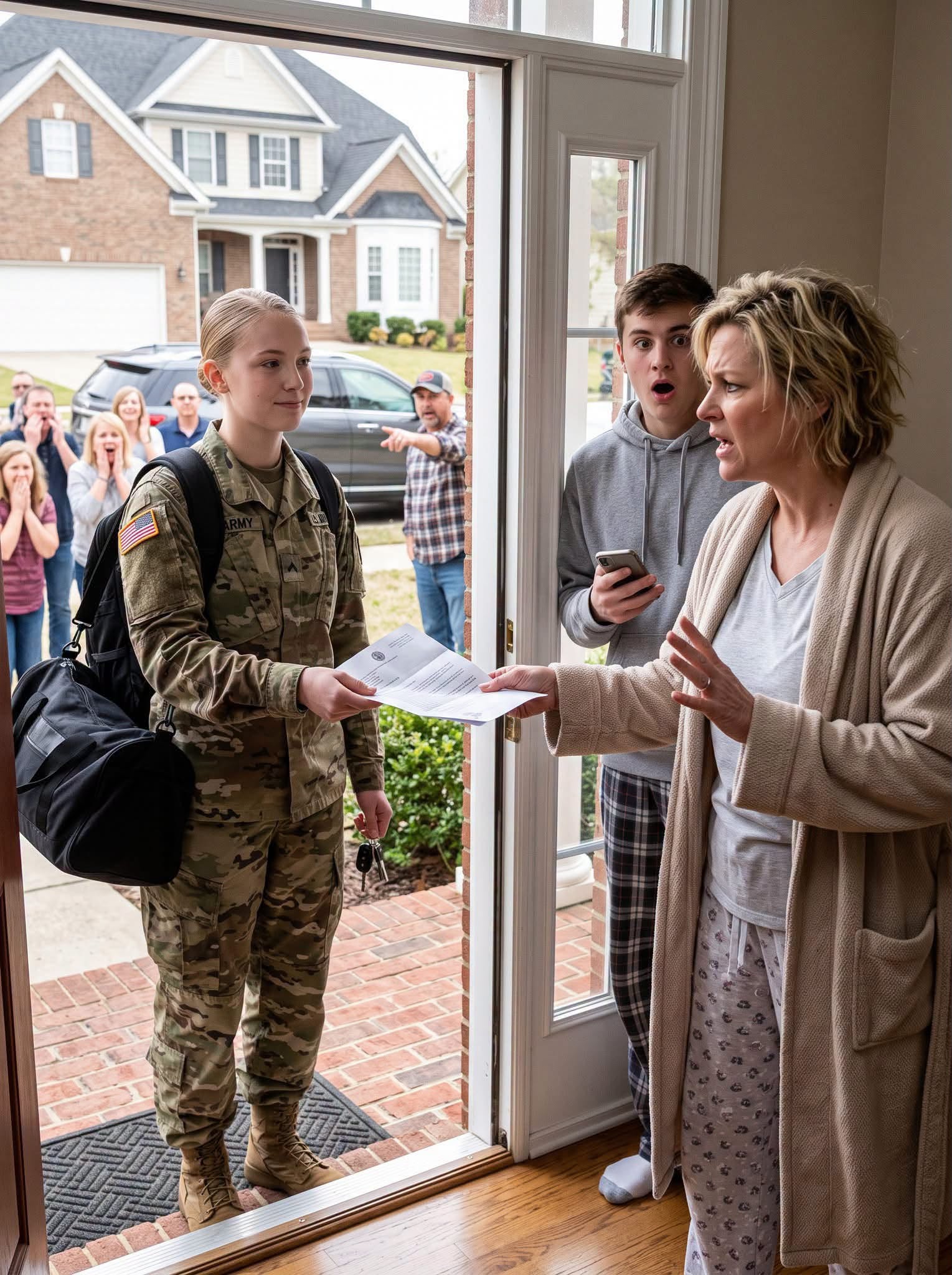 After nine months on deployment, I finally walked back into my own house—only for my mother-in-law to block the doorway. Then she handed me a laminated list of rules for how I was expected to behave while living under my own roof. I looked at the paper. Then I looked at her. And I smiled. Because at exactly 5:00 the next morning, she was going to learn whose house she had been pretending to control.