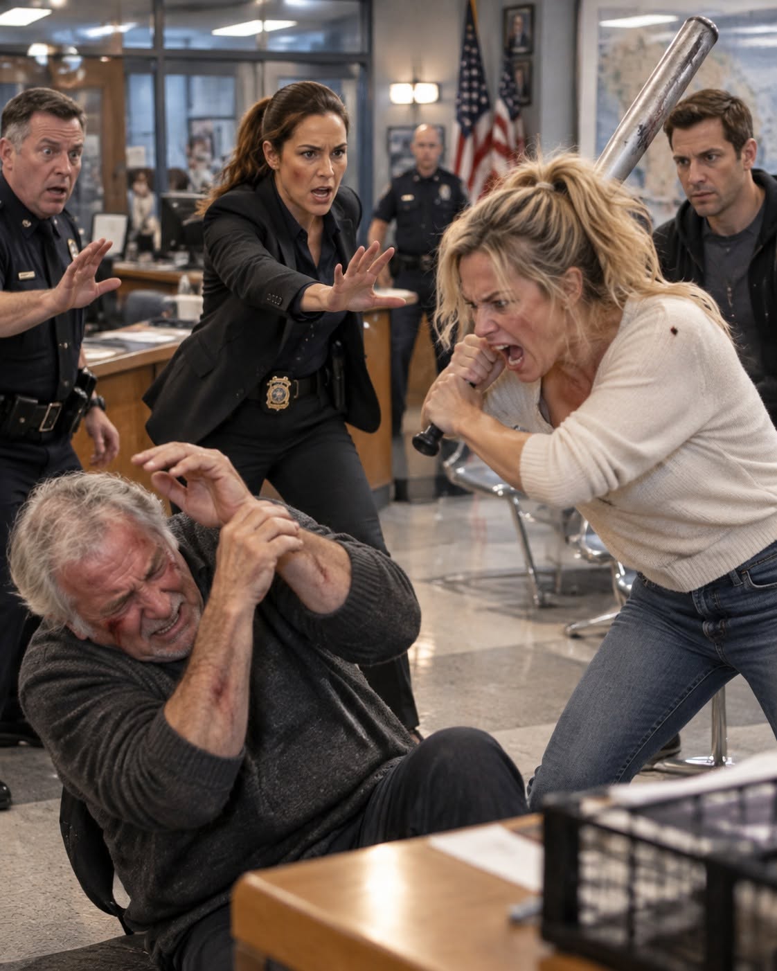 "At 2:27 A.M., My Father Called in Tears. “Sweetheart… I’m at the Police Station. Your Sister-in-Law Be@t Me With a Baseball B//at, Then Told the Officers I Attacked Her Because I’m ‘Mentally Unstable.’ Your Brother Just Watched.” When I Walked Through the Door, the Desk Sergeant Took One Look at Me, Went Pale, and Stammered, “Ma’am... I-I Didn’t Realize…”