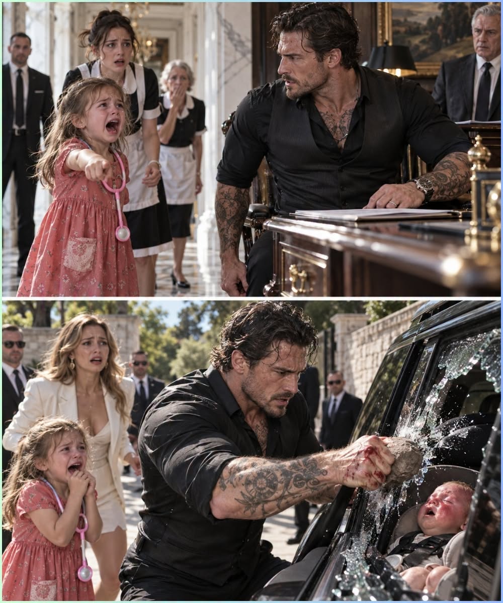 The Maid’s Little Girl Screamed That His Baby Was Locked in the Hot Car, and the Mafia Boss Saw Something That Changed Everything