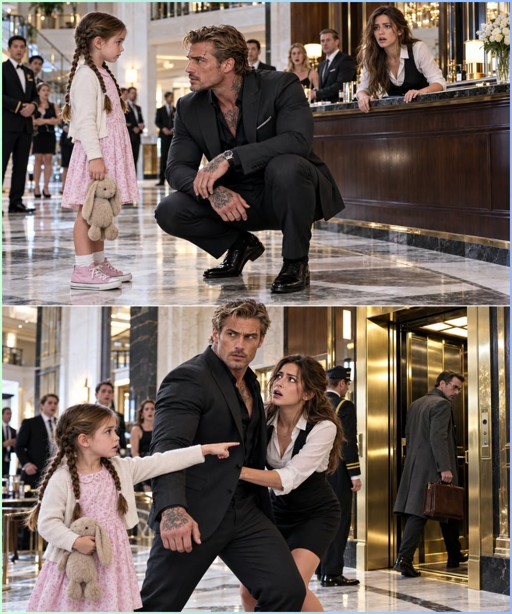 My six-year-old daughter walked straight across the marble lobby,