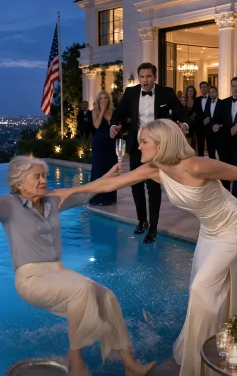 A luxurious Beverly Hills mansion glowed