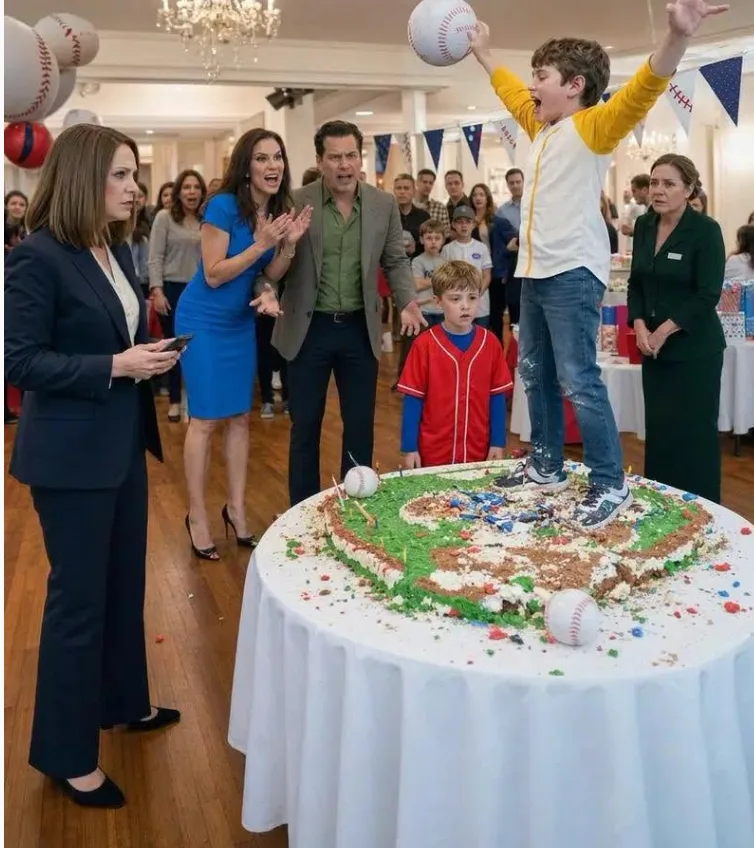 My nephew jumped into my son’s birthday