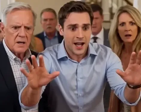 The Brother-in-Law forcefully pushes both hands