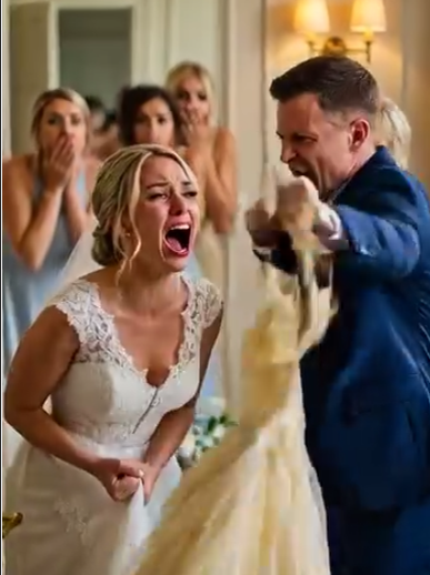 At our wedding, as I walked in, my fiancé suddenly slapped me and said
