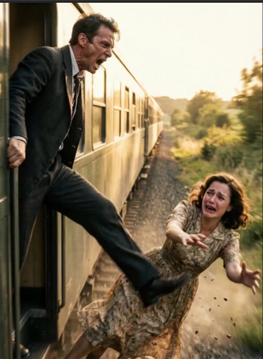 He Pushed Me Off a Speeding Train for My Millions—But My “Heavy” Vintage Dress Was a Secret Impact-Resistant Prototype