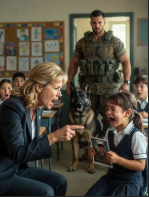 APOLOGIZE TO MY DAUGHTER—RIGHT NOW.” A Teacher Called Her Dad “Just a Marine,” Then the Marine and His K9 Walked Into the School