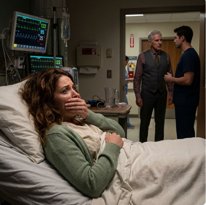 After I was admitted to the hospital, my father-in-law took care of me with a level of devotion my husband never showed. I thought it was kindness—until that night. Pretending to sleep, I overheard his words and instantly knew I was in danger. I called for a nurse and reported everything to the police.